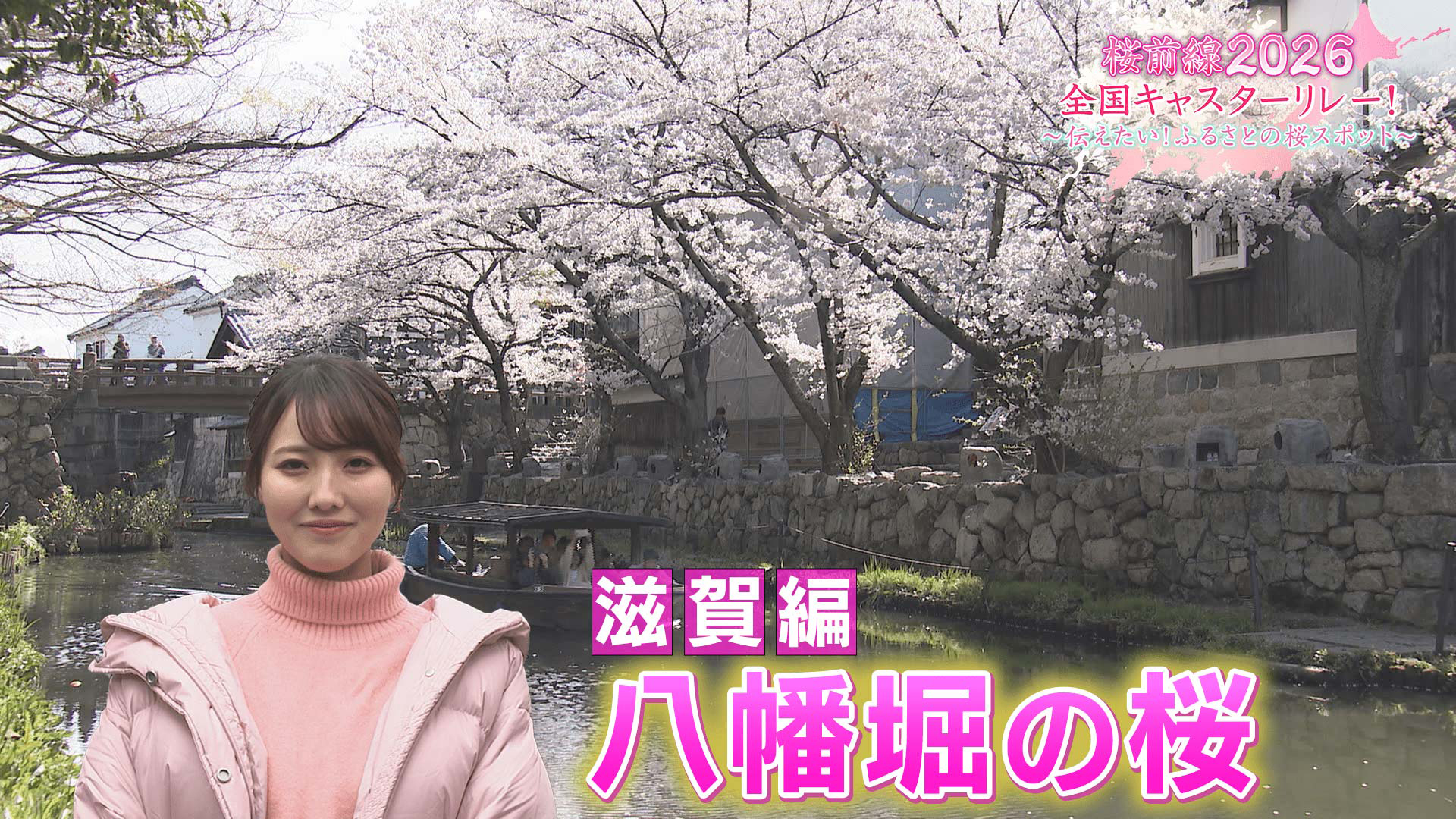 滋賀編「八幡堀の桜」 | 桜前線2026全国キャスターリレー！～伝えたい